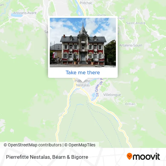 Pierrefitte Nestalas map