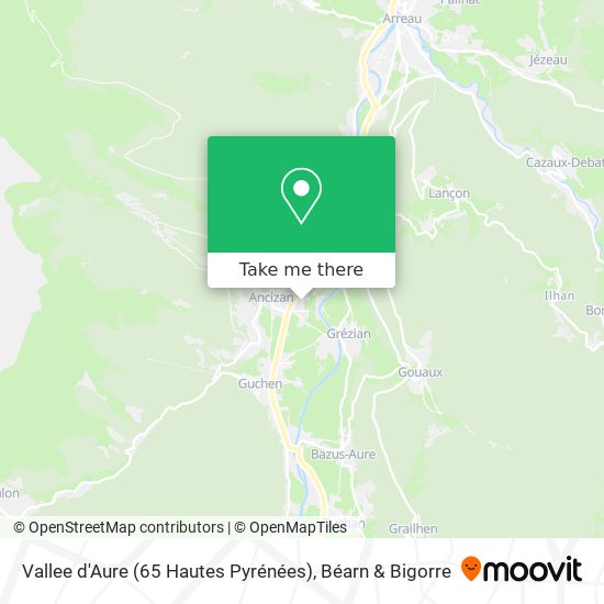 Vallee d'Aure (65 Hautes Pyrénées) map