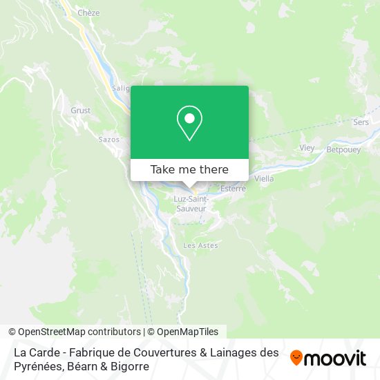 La Carde - Fabrique de Couvertures & Lainages des Pyrénées map
