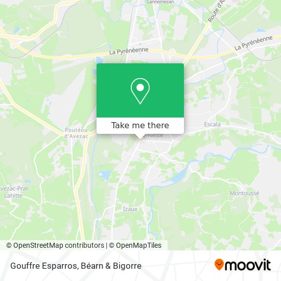 Gouffre Esparros map