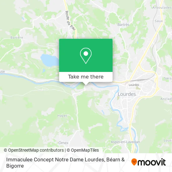 Immaculee Concept Notre Dame Lourdes map
