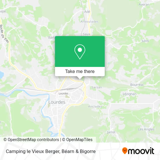 Camping le Vieux Berger map