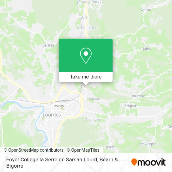 Foyer College la Serre de Sarsan Lourd map
