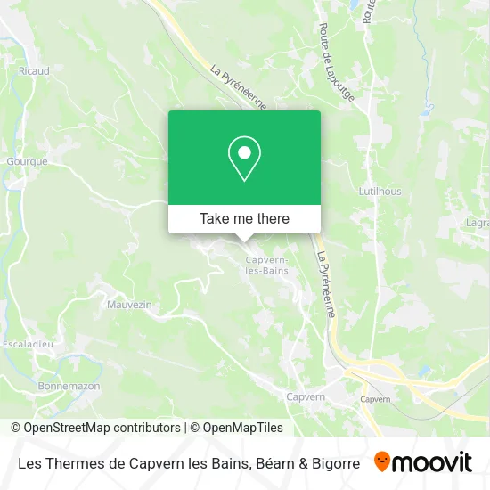 Les Thermes de Capvern les Bains map