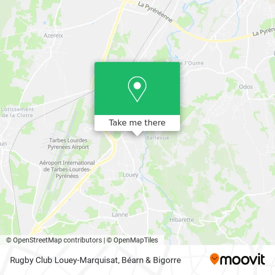 Rugby Club Louey-Marquisat map