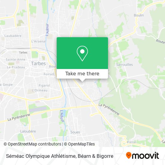 Séméac Olympique Athlétisme map