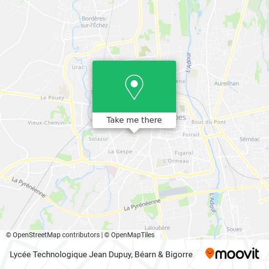 Lycée Technologique Jean Dupuy map