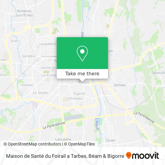 Maison de Santé du Foirail a Tarbes map