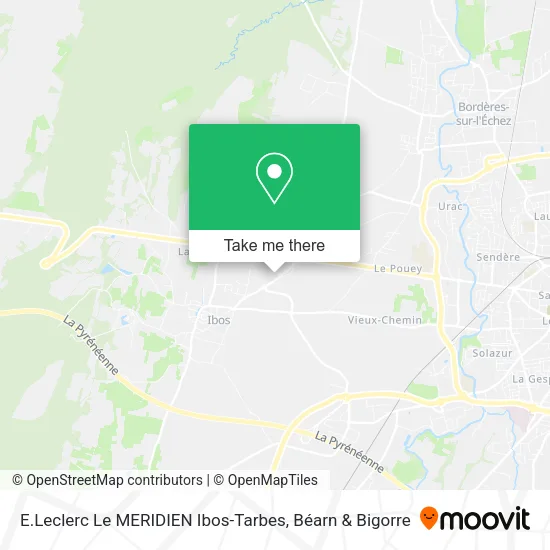 E.Leclerc Le MERIDIEN Ibos-Tarbes map