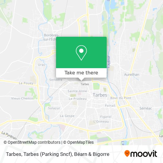 Mapa Tarbes, Tarbes (Parking Sncf)