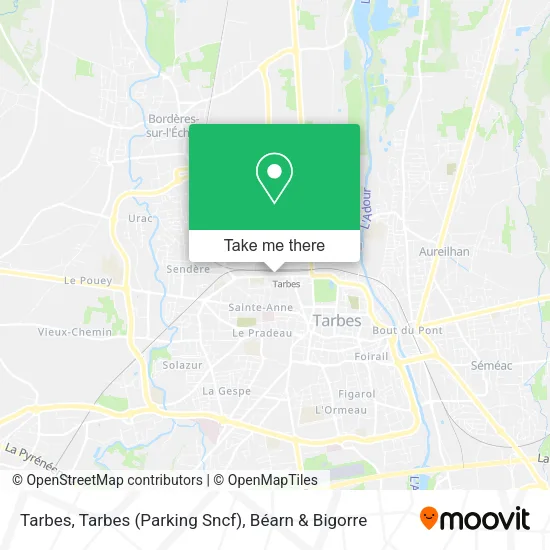 Tarbes, Tarbes (Parking Sncf) map