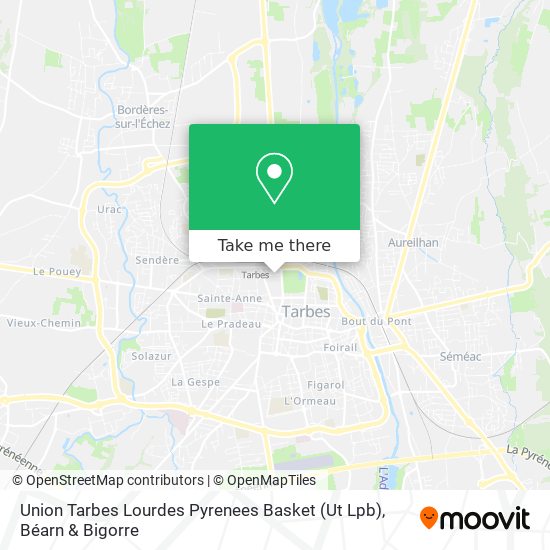 Union Tarbes Lourdes Pyrenees Basket (Ut Lpb) map