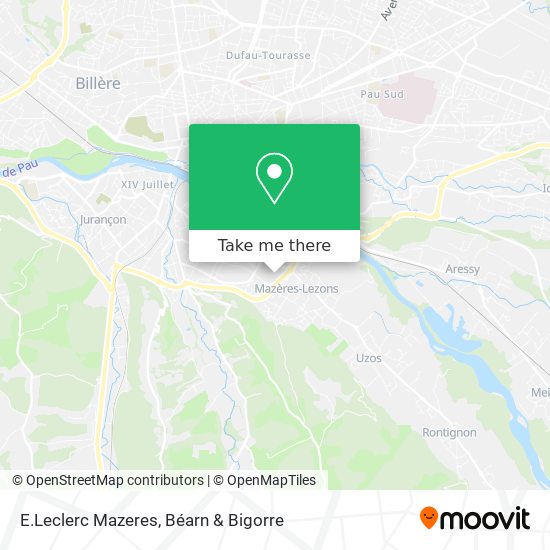 E.Leclerc Mazeres map