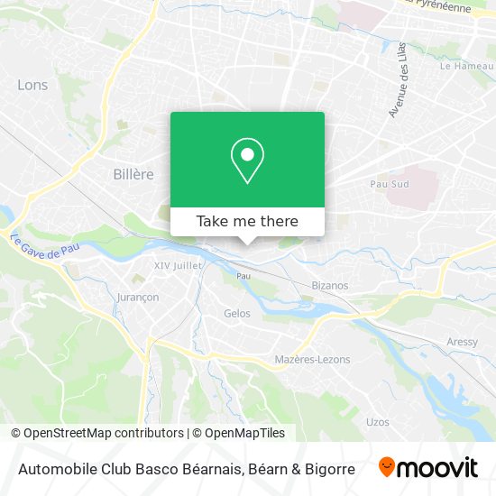 Automobile Club Basco Béarnais map