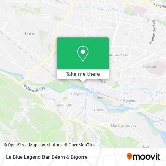 Le Blue Legend Bar map