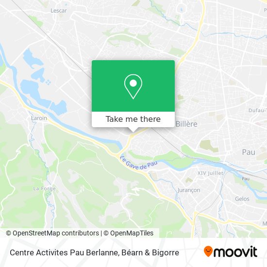 Centre Activites Pau Berlanne map