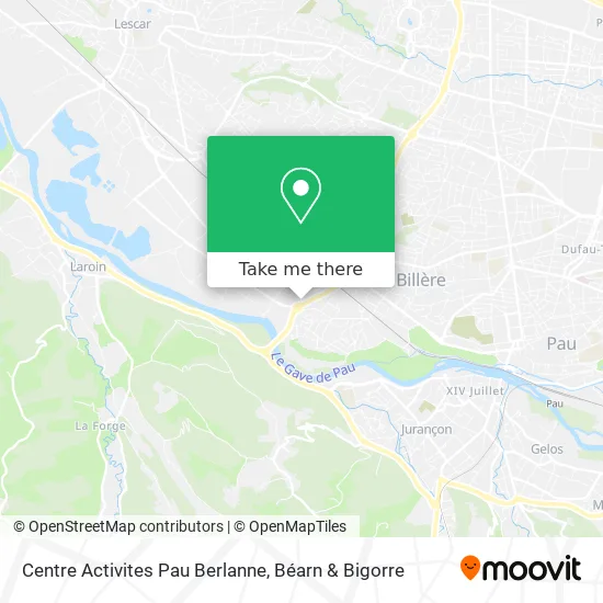 Centre Activites Pau Berlanne map