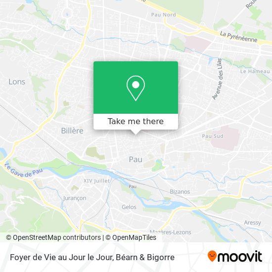 Foyer de Vie au Jour le Jour map