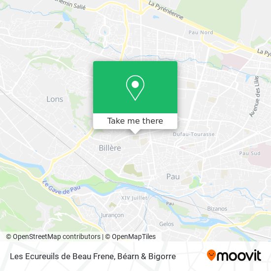 Les Ecureuils de Beau Frene map