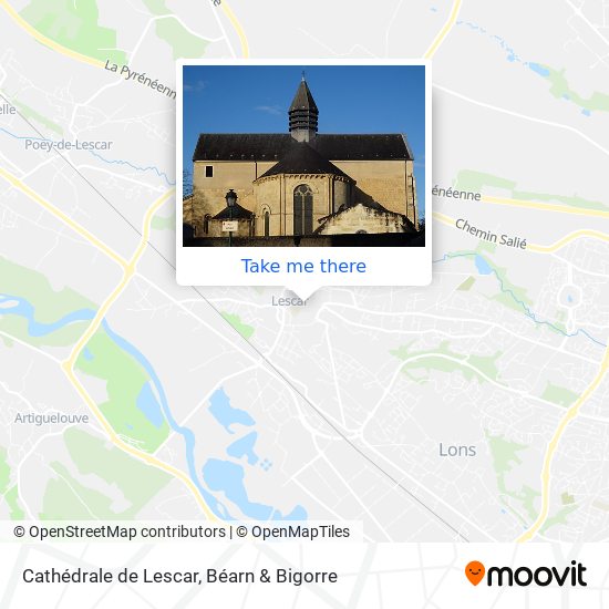 Cathédrale de Lescar map