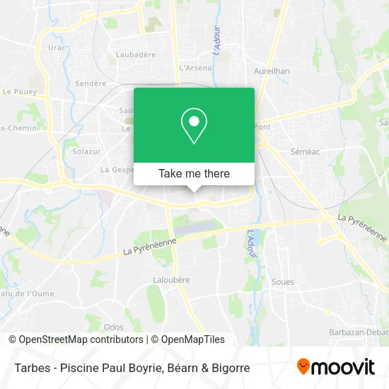 Tarbes - Piscine Paul Boyrie map