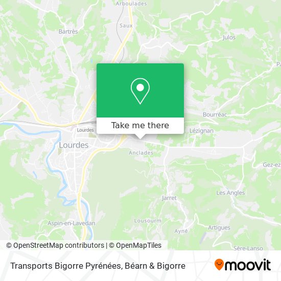 Transports Bigorre Pyrénées map