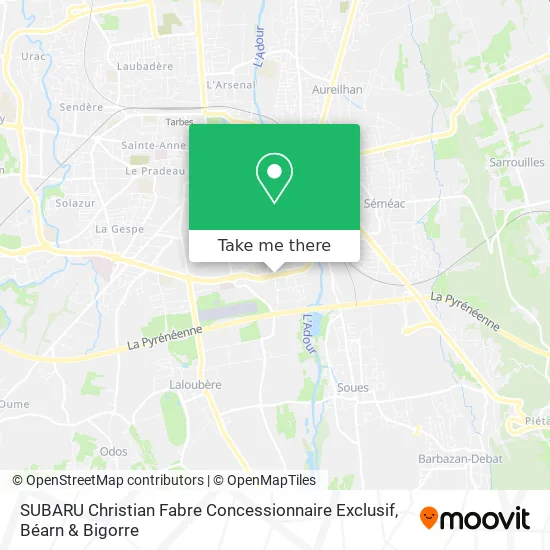 SUBARU Christian Fabre Concessionnaire Exclusif map