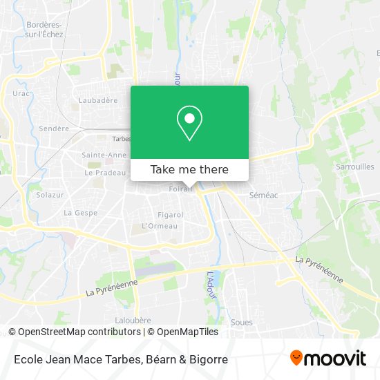 Ecole Jean Mace Tarbes map