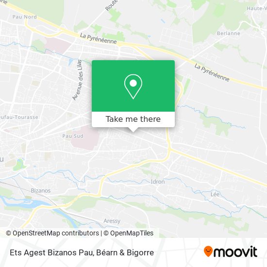 Ets Agest Bizanos Pau map