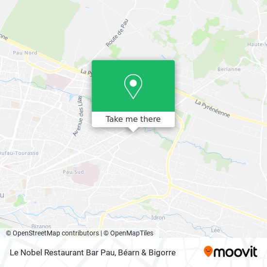 Le Nobel Restaurant Bar Pau map