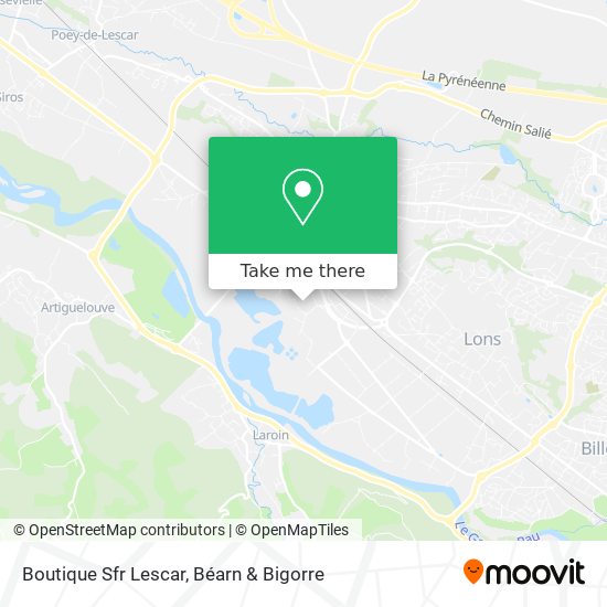 Boutique Sfr Lescar map