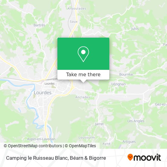 Camping le Ruisseau Blanc map