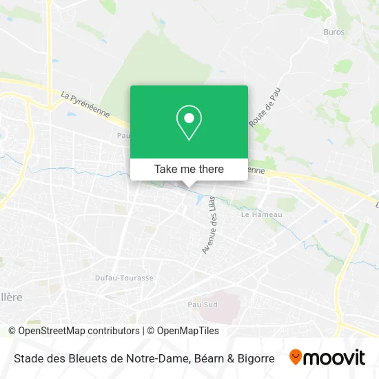 Stade des Bleuets de Notre-Dame map