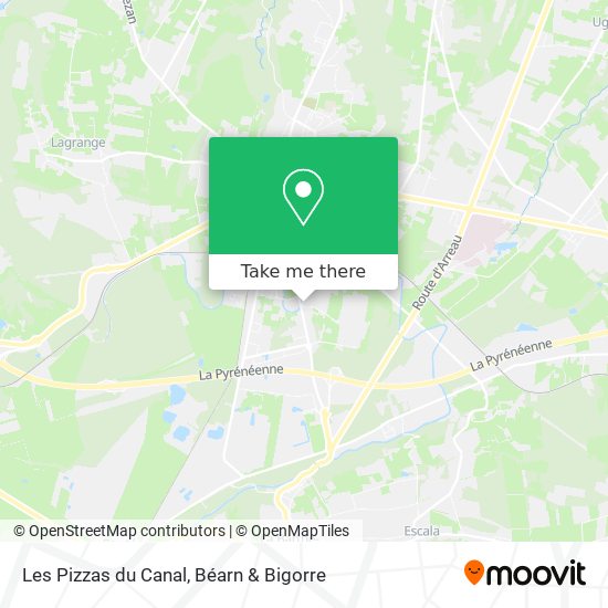 Les Pizzas du Canal map