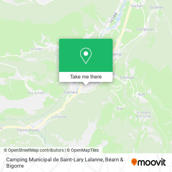 Camping Municipal de Saint-Lary Lalanne map