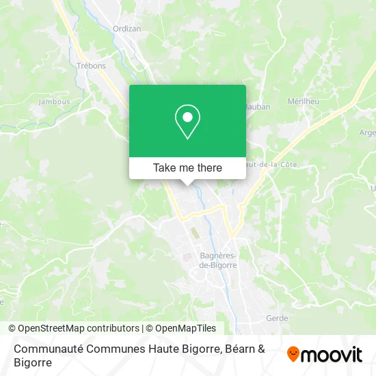 Communauté Communes Haute Bigorre map