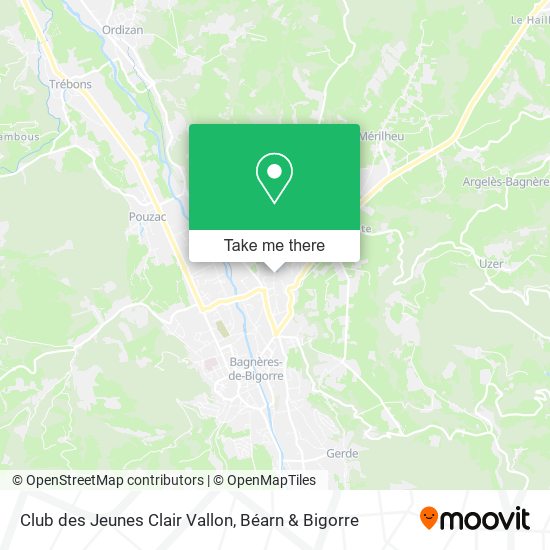 Club des Jeunes Clair Vallon map