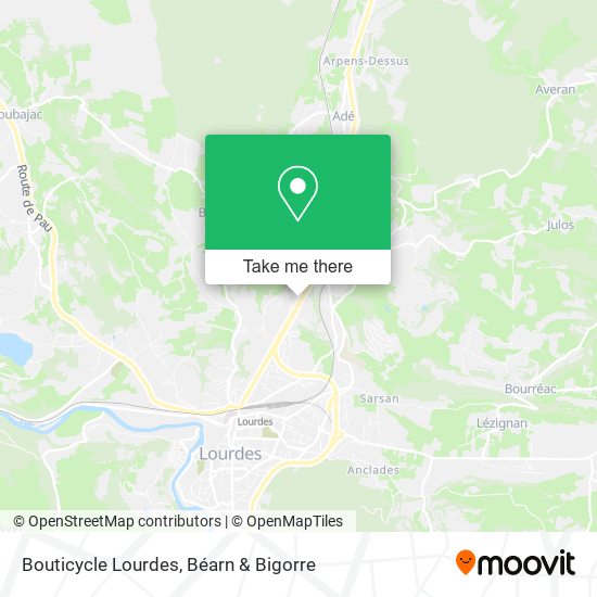 Bouticycle Lourdes map