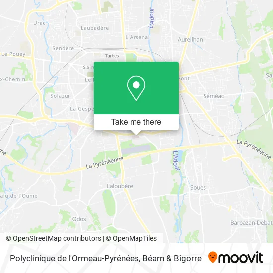 Polyclinique de l'Ormeau-Pyrénées map