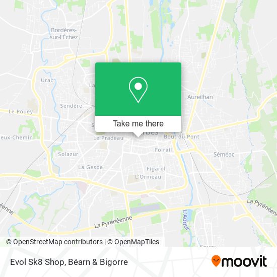 Evol Sk8 Shop map