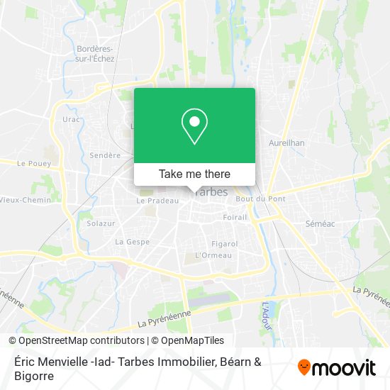 Mapa Éric Menvielle -Iad- Tarbes Immobilier