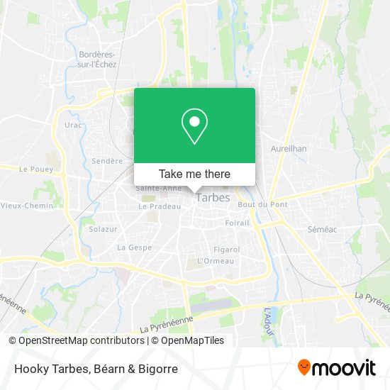 Hooky Tarbes map