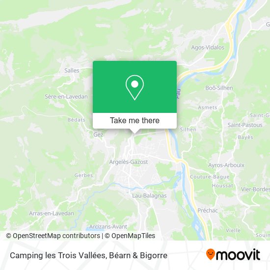Camping les Trois Vallées map