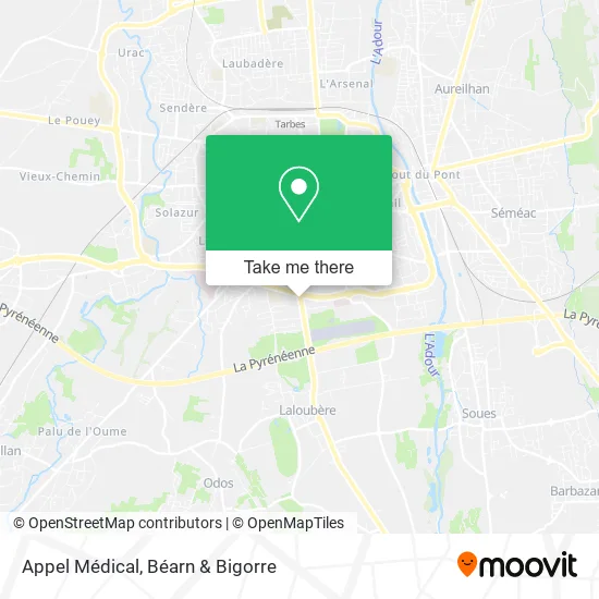 Appel Médical map