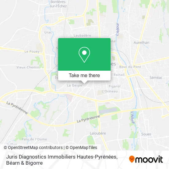 Juris Diagnostics Immobiliers Hautes-Pyrénées map