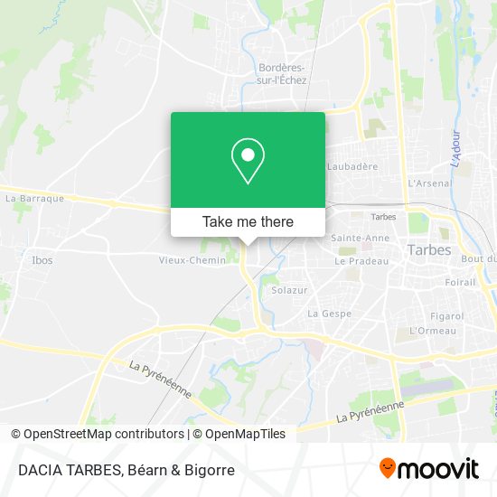 DACIA TARBES map