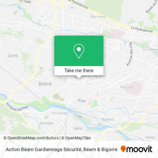 Action Béarn Gardiennage Sécurité map