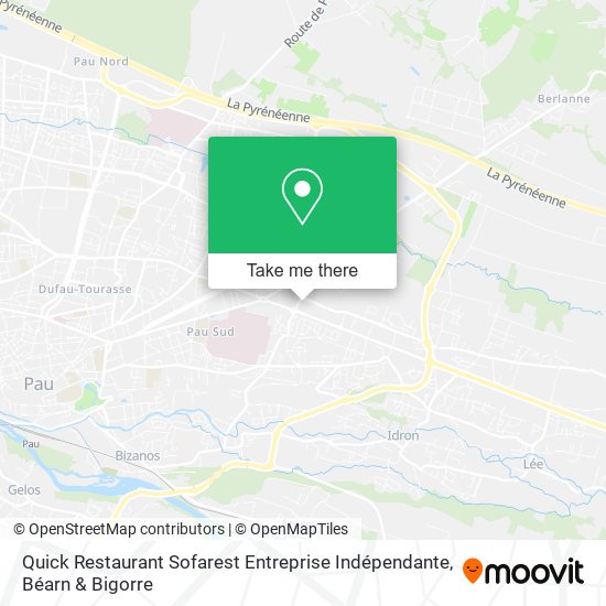 Quick Restaurant Sofarest Entreprise Indépendante map