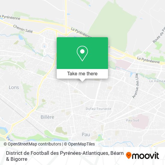 District de Football des Pyrénées-Atlantiques map