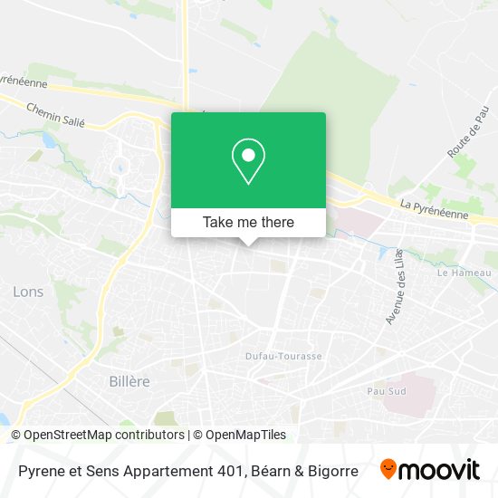 Pyrene et Sens Appartement 401 map